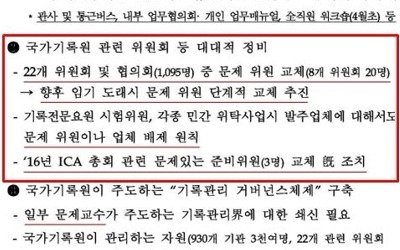 "국가기록원도 '블랙리스트' 작성"… 전임 원장 수사 의뢰