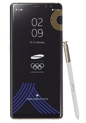 삼성, 갤노트8 올림픽 에디션 공개… 참가선수 전원에 증정