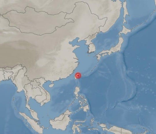 대만 지진 (사진=기상청 홈페이지)