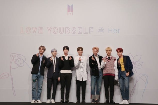 방탄소년단, LOVE YOURSELF 承 'Her' 158만장 돌파 '대기록'