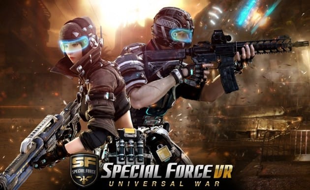 KT와 드래곤플라이가 공동개발한 세계최초 5G 멀티플레이 VR게임 ‘스페셜포스 VR: UNIVERSAL WAR’ 게임 화면 캡처/사진=KT