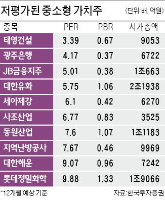 "널뛰는 증시… 중소형 가치주로 관심 이동"