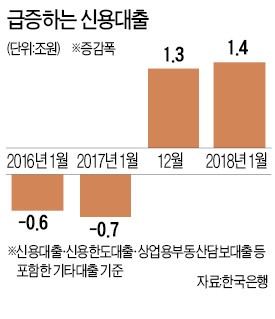 1월 신용대출 1.1조↑… 가상화폐 연관성 조사