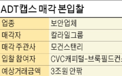  '매각가 3조 대어' ADT캡스, CVC-브룩필드 품에 안기나