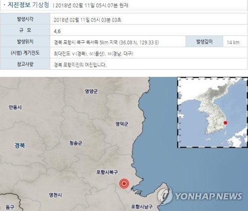 4.6 지진에 포항시민 긴급 대피…"놀란 가슴 진정 안 돼"