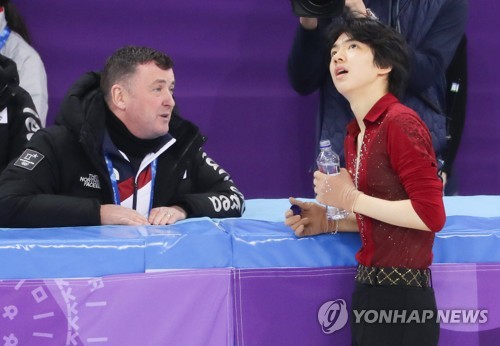 오서 코치 "차준환 자랑스럽다… 큰 대회에서 만족스러운 연기"