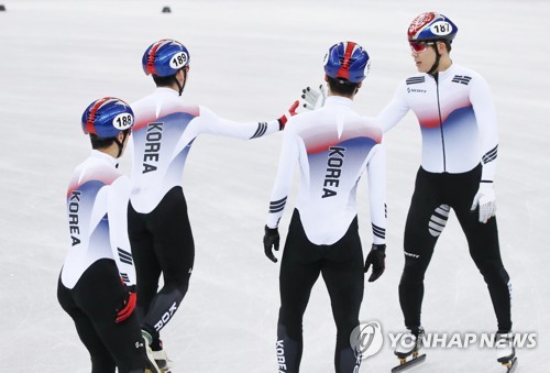 한국, 쇼트트랙 남자 5000ｍ 계주서 넘어져 메달 실패