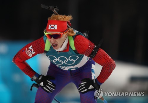 한국 여자 바이애슬론, 계주 18위… 벨라루스 우승