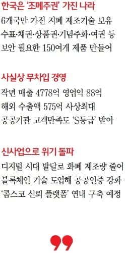 '신뢰의 파수꾼' 한국조폐공사, 글로벌 톱5 조폐보안기업 도약