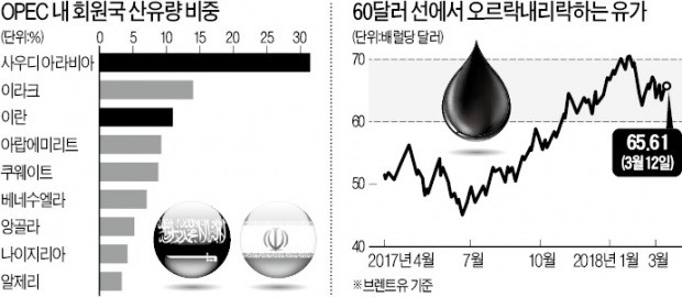 사우디 "70달러 돼야" vs 이란 "60달러 충분"… OPEC '감산동맹' 흔들린다