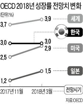 OECD, 한국 성장 전망치만 3.0% 유지