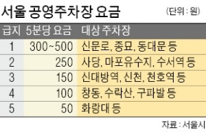 서울시, 사대문 내 공공주차장 요금 '만지작'