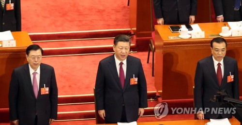 삼엄한 분위기의 중국 전인대… 시진핑 개막식 내내 '무표정'