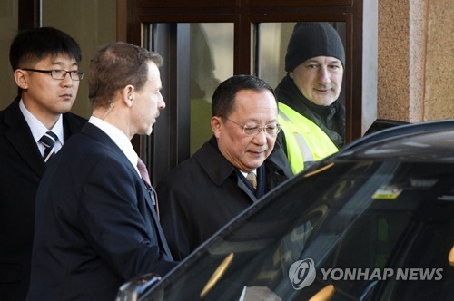 '스웨덴 방문' 리용호 北외무상 평양행… 회담 내용 언급 없어