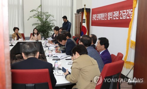 한국당, 정부개헌안 '4대 불가론' 주장… 내주 개헌당론 확정