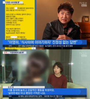 &#34;이영하에게 성추행 당했다&#34;...TV조선, 피해자 인터뷰 공개