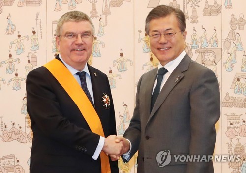 바흐 IOC 위원장, 남북·북미정상회담에 "매우 기쁘다"
