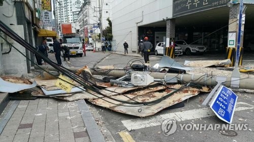 전국에 꽃샘강풍 맹위… 전봇대 쓰러지고 바다·하늘길 막혀