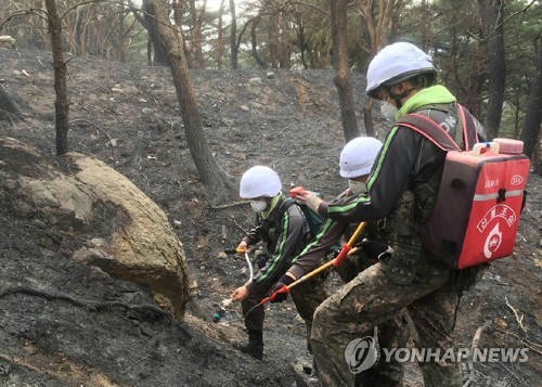 고성 산불 '16시간 사투' 끝에 잔불 진화… 밤샘 뒷불 감시