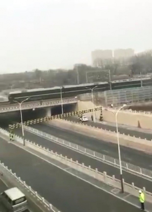 베이징에서 목격된 북한 열차 추정 기차 (사진=연합뉴스)