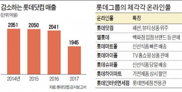 오프라인 유통 1등 롯데, 온라인선 힘 못쓰는 까닭은