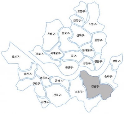  주간 오피스 시세-강남 7호선 역세권 및 도산대로변