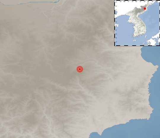 북한 함경북도 길주에서 규모 2.3 지진 발생 (사진=기상청 홈페이지)