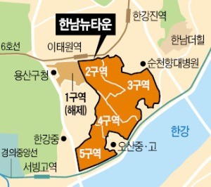 한남뉴타운 거래량 절반 '뚝'… 재개발도 양도세 중과 '불똥'