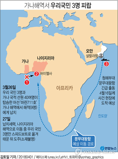 외교부 "나이지리아 정부 등 접촉해 피랍국민 정보 수집중"