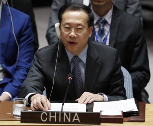 유엔 중국대사, 시리아 결의안 "무력 반대해 러시아 지지"