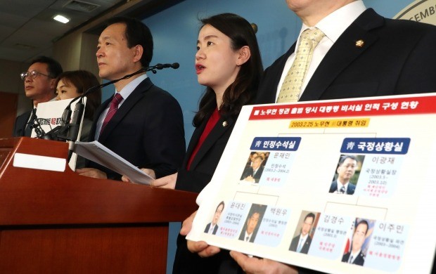 자유한국당 신보라 의원이 20일 오후 국회 정론관에서 '민주당원 댓글조작 진상조사' 와 관련한 회견을 열고 발언하고 있다.  (사진=연합뉴스)