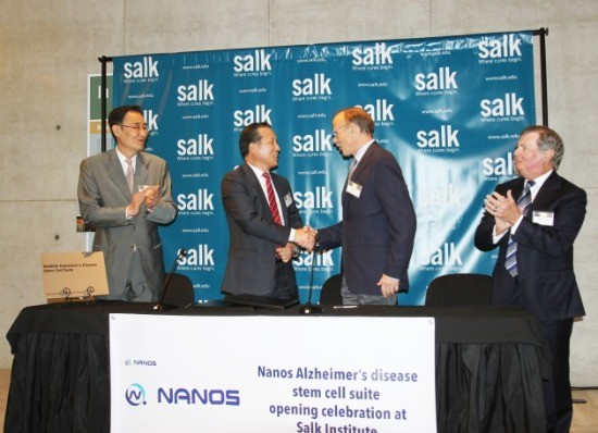 광학필터 전문회사인 나노스는 18일 미국 샌디에이고 Salk 연구소(이하 Salk)에 150만달러를 투자 기부했다.