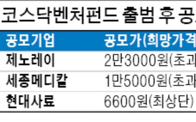 공모주 시장 '앗 뜨거워'… 코스닥벤처펀드 '뭉칫돈' 유입