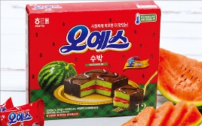 '오예스 수박' 어떤 맛?… 장수 과자 '파격 변신'