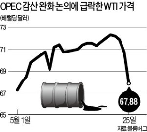 산유국 증산 움직임에 WTI 4% 급락