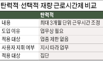 3개월 기한의 탄력근무·지시 안받는 재량근무… "노조 반대땐 모두 무용지물"