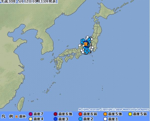 일본 나가노현 북부서 지진… 쓰나미 발생 안해