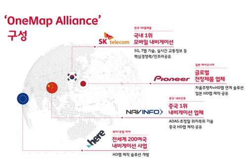 SKT, '자율주행차 핵심' 세계표준 HD맵 구축 연합체 결성