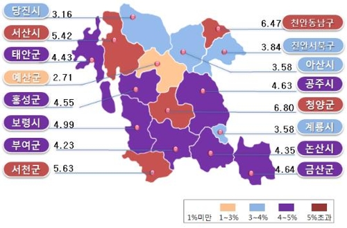 충남 공시지가 4.3%↑…전원주택 수요 많은 청양 6.8%로 최고