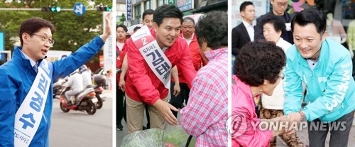 '진격의 후보들' 첫날 동분서주 표밭갈이… 열기 후끈