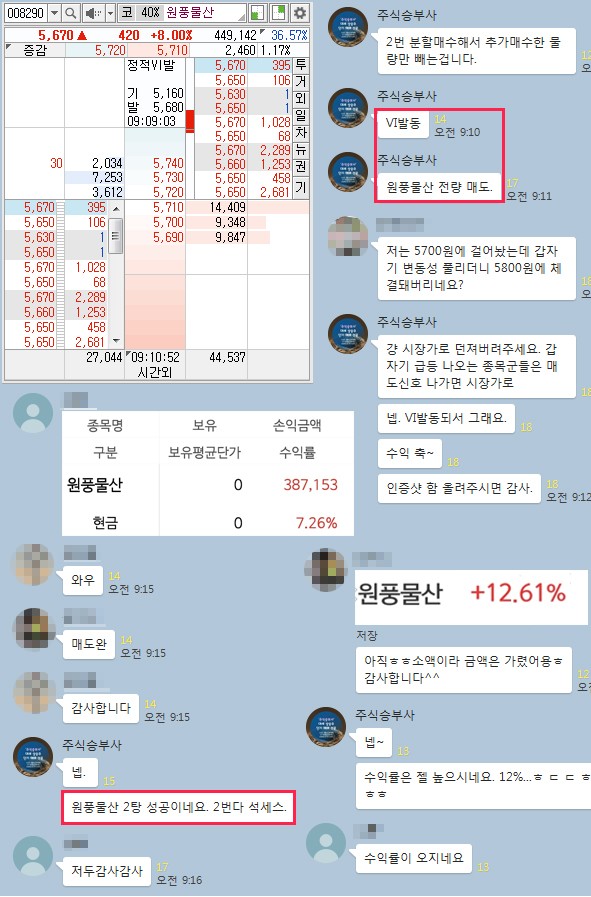 【원풍물산 vi +11%↗】”확실한 종목으로 먹고 또 먹고!”