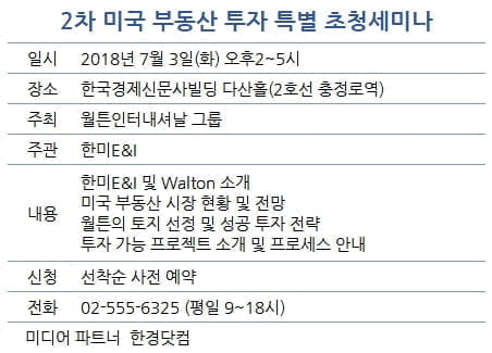 월튼그룹, 2차 미국부동산 투자 세미나···7월3일 개최