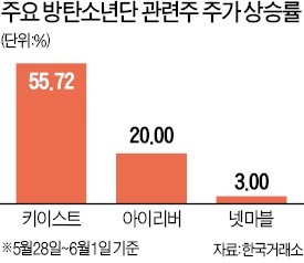 방탄소년단 테마株 과열주의보… '덩달아 급등' 속출