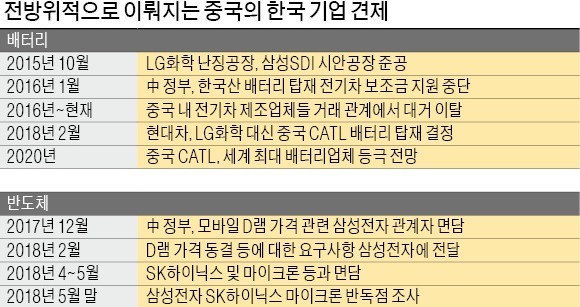 배터리·반도체·디스플레이… "韓기업 견제, 中기업 키워라"