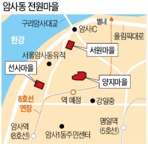 '8호선 연장' 호재… 활짝 웃은 암사동 전원마을