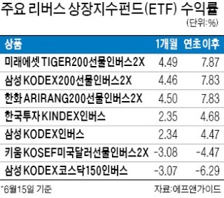 '리버스 ETF'에 투자… 하락장서도 돈 버는 개미들