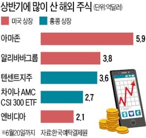 '해외주식 직구' 열풍… 기술株 쓸어담았다