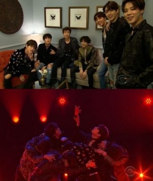 방탄소년단, 美 '제임스 코든쇼' 출연… &#39;FAKE LOVE&#39; 라이브 무대 선사