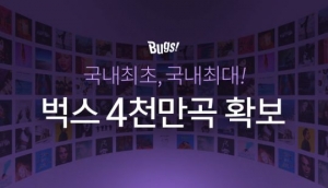 벅스, 4천만곡 음원 확보