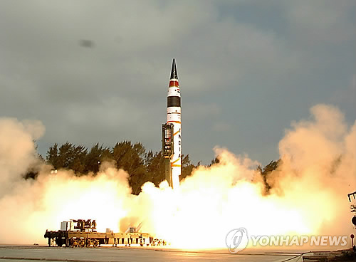 인도, 중국 전역 사정권 ICBM 6번째 시험발사…실전배치 눈앞에